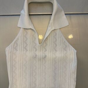 Elegant White Sleeveless Top